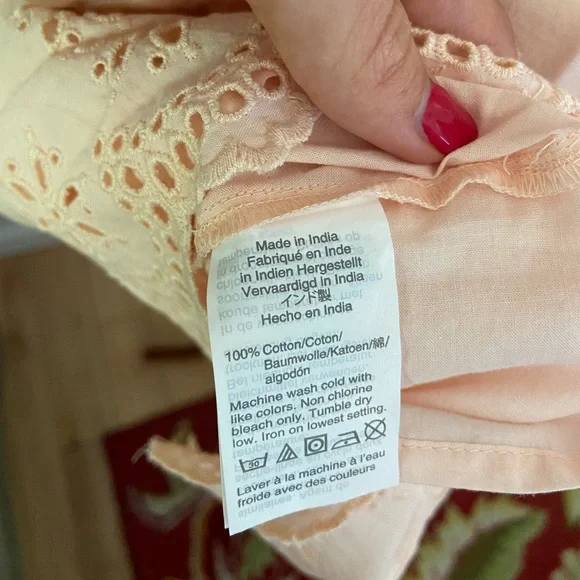 NWT Madewell Scalloped Eyelet Midi Dress - Picture 10 of 12